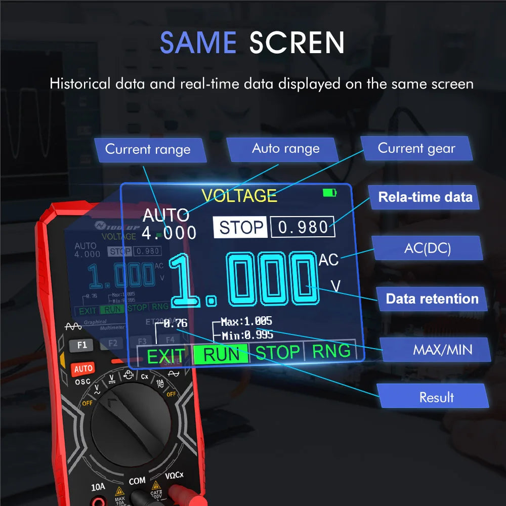 Oscilloscope multimètre portable ET2010A