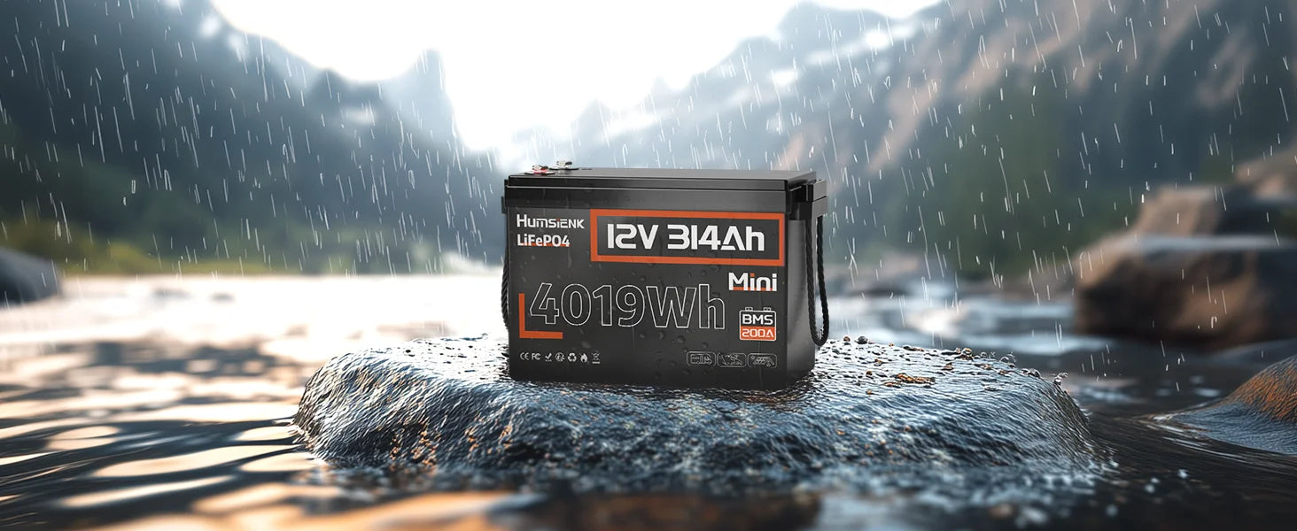 Humsienk 12V LiFePO4 Battery for Solar, RV, Marine Use