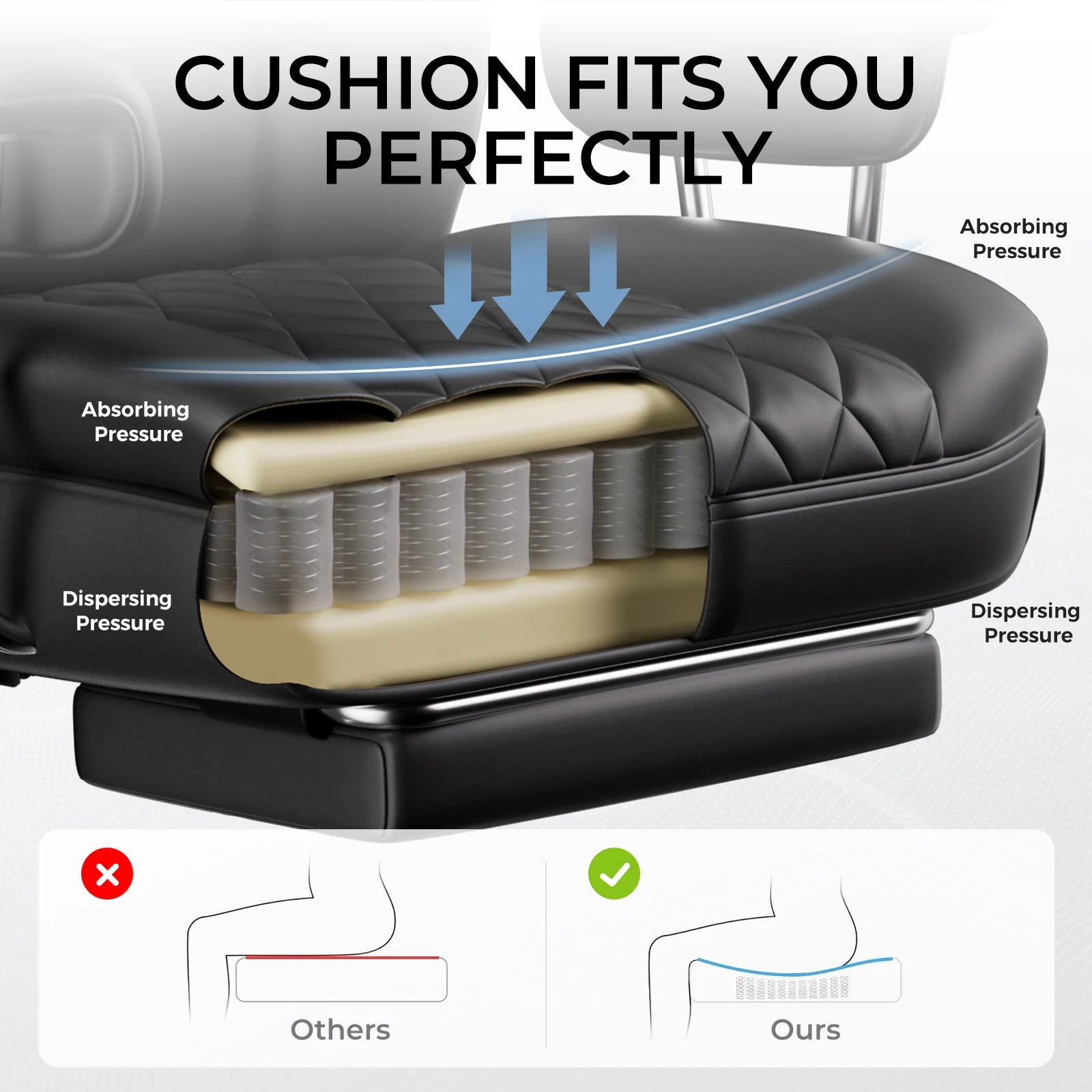 Big and Tall Ergonomic Gaming Chair with Lumbar Support & Footrest