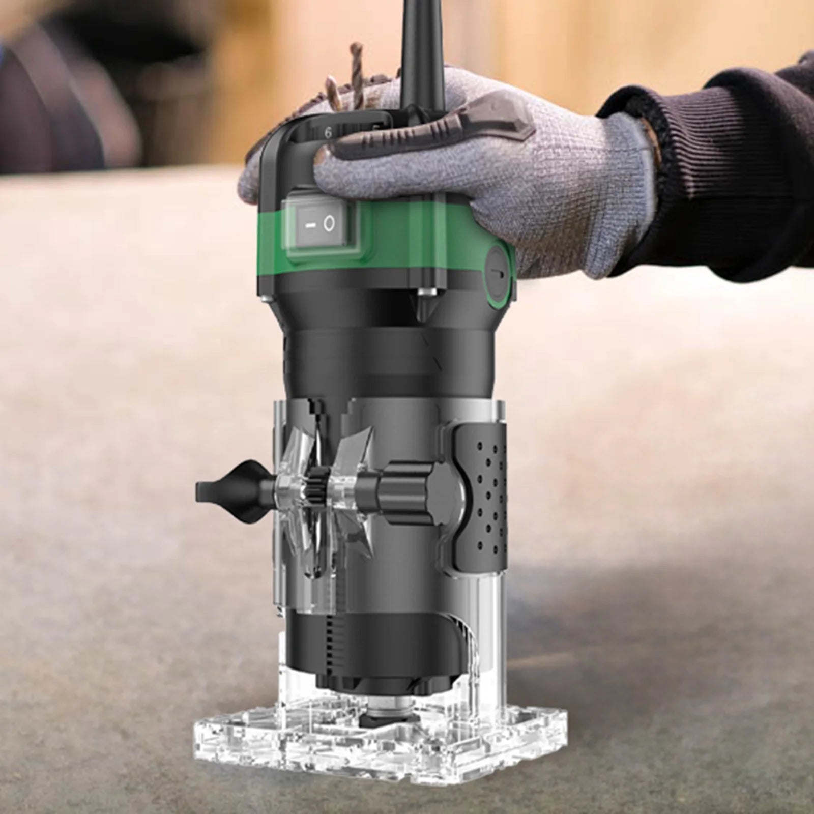 800W 6‑Speed Electric Wood Edge Router Trimmer