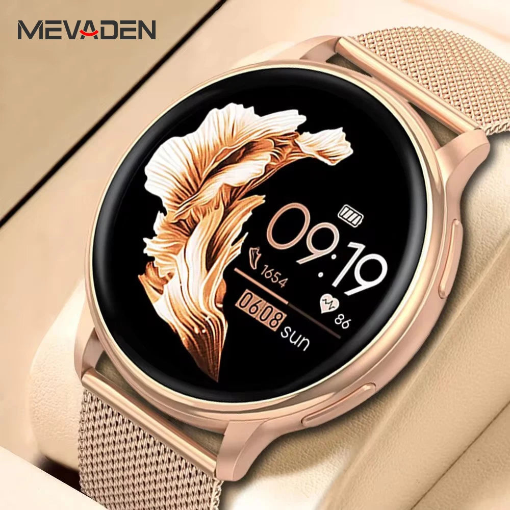 MEVADEN Bluetooth Call Smart Watch Women Custom Dial Watches Men Sport Fitness Tracker Heart Rate Smartwatch For Android IOS Y22 