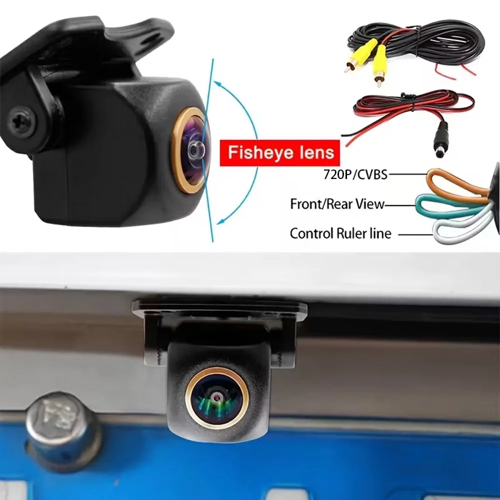 720P AHD Car Backup Camera with Wide-Angle Lens and Night Vision
