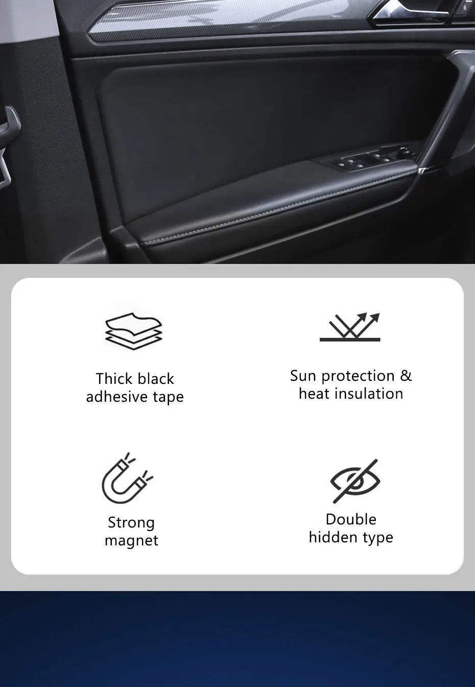 Car Window Sunshade Magnetic Side Window Curtain