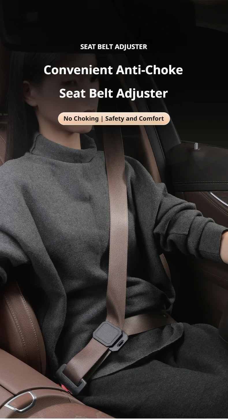SEAMETAL Universal Car Seat Belt Adjuster Clip Double-Layer Non-Slip Seatbelt Comfort Stopper for Relieve Neck/Shoulder Friction