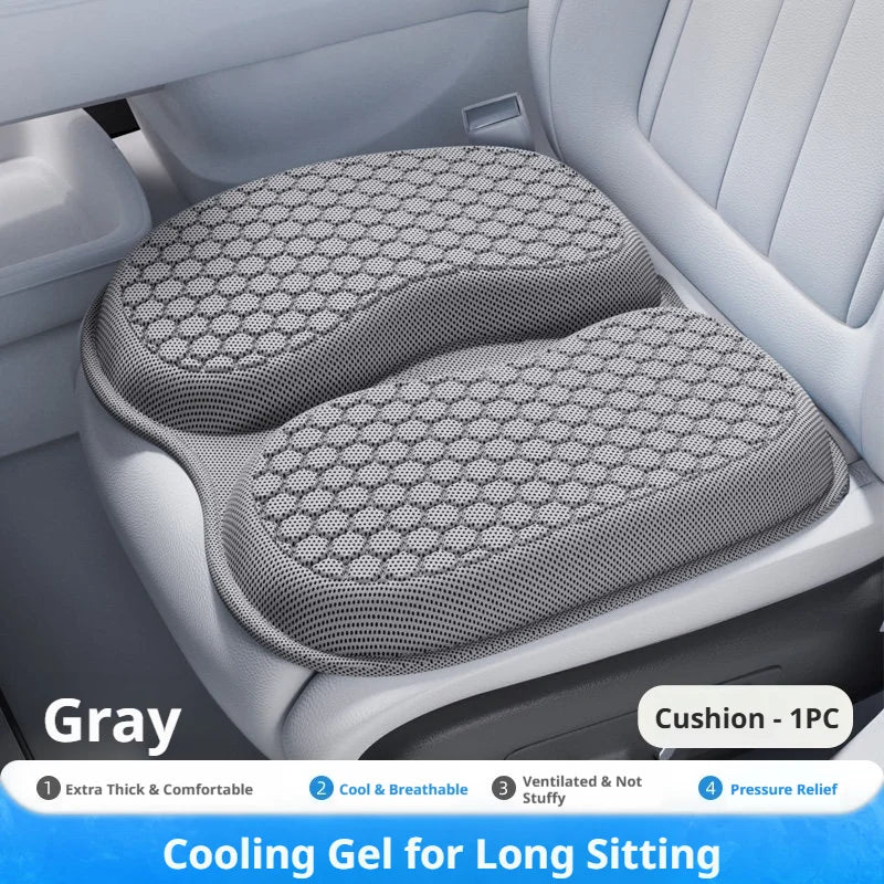 SEAMETAL Gel Car Seat Cushion Summer Breathable Cooling Seat Cushion Ergonomics Absorb Pressure Universal for Car/Office/Home