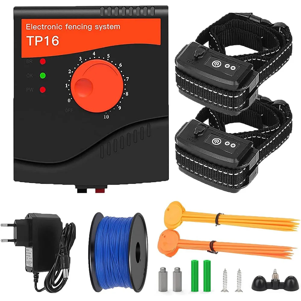 Wired Dog Boundary System with Rechargeable Collars