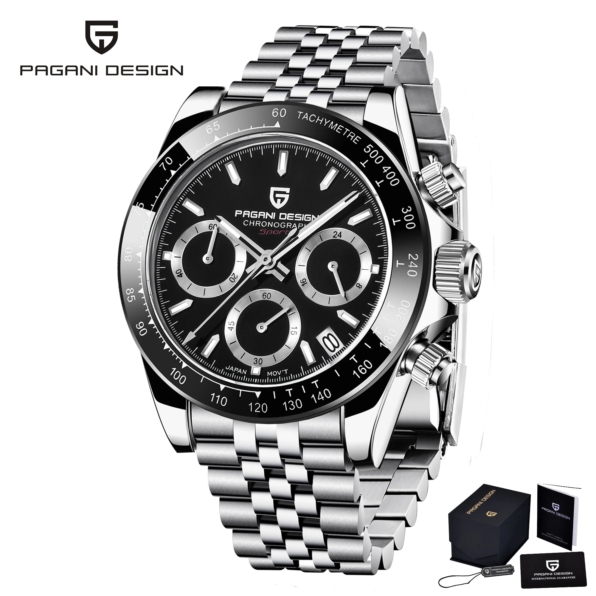 Meteorite Dial Men's Luxury Quartz Chronograph Watch