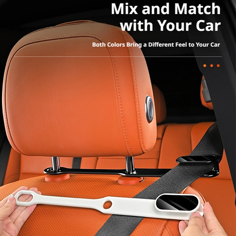 SEAMETAL Car Seat Belt Holder Headrest Seat Belt Fastener Mount Backseat Seatbelt Guide Reduce Noise Relieve Shoulder Friction