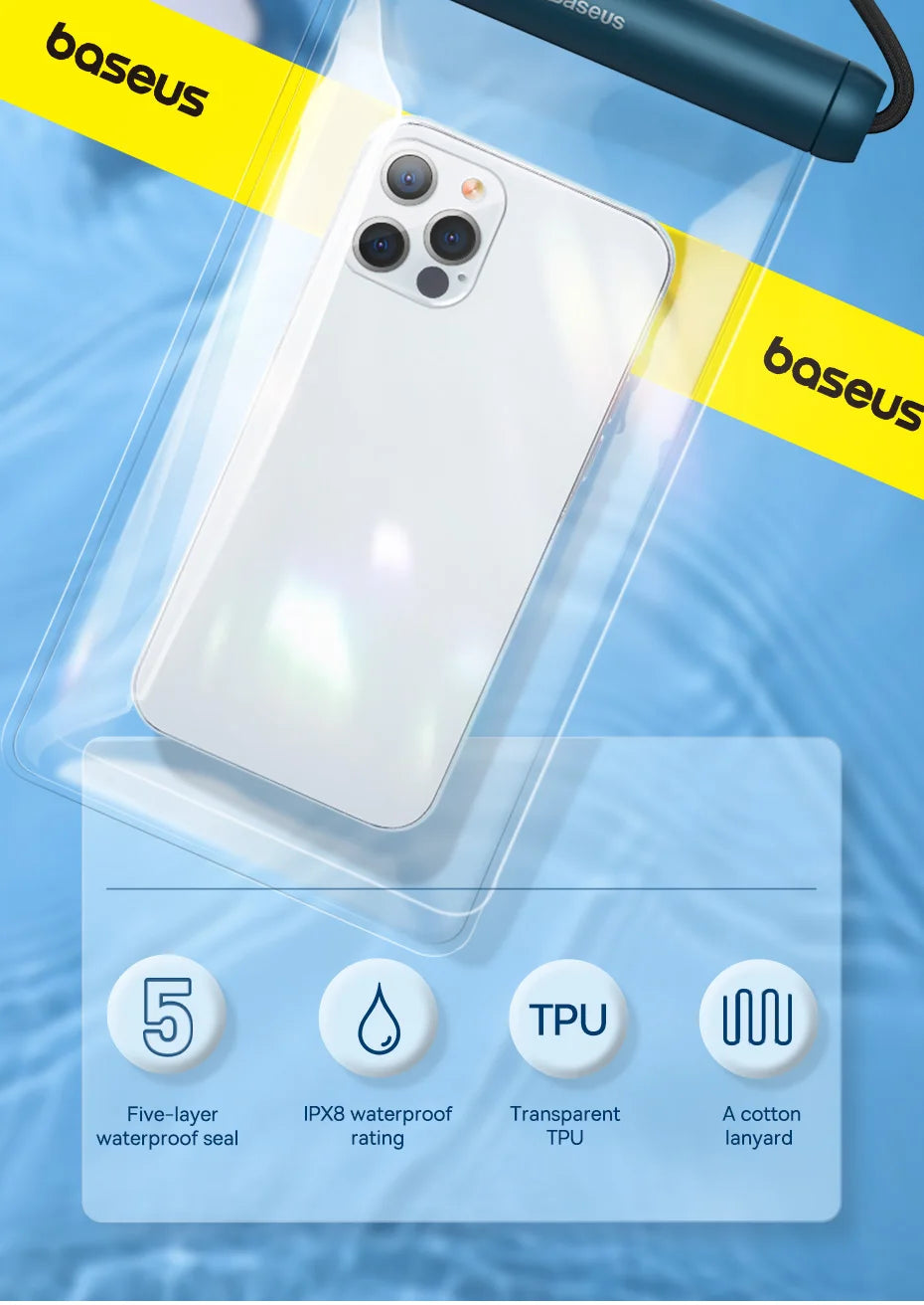 Baseus Waterproof Phone Bag for Phones Under 7.2 Inches