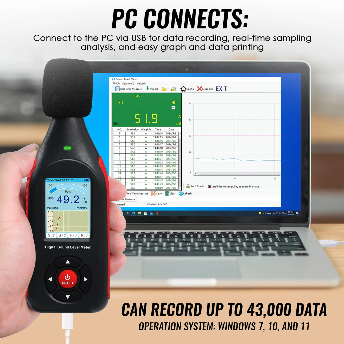 Digital Sound Level Meter with Data Logging