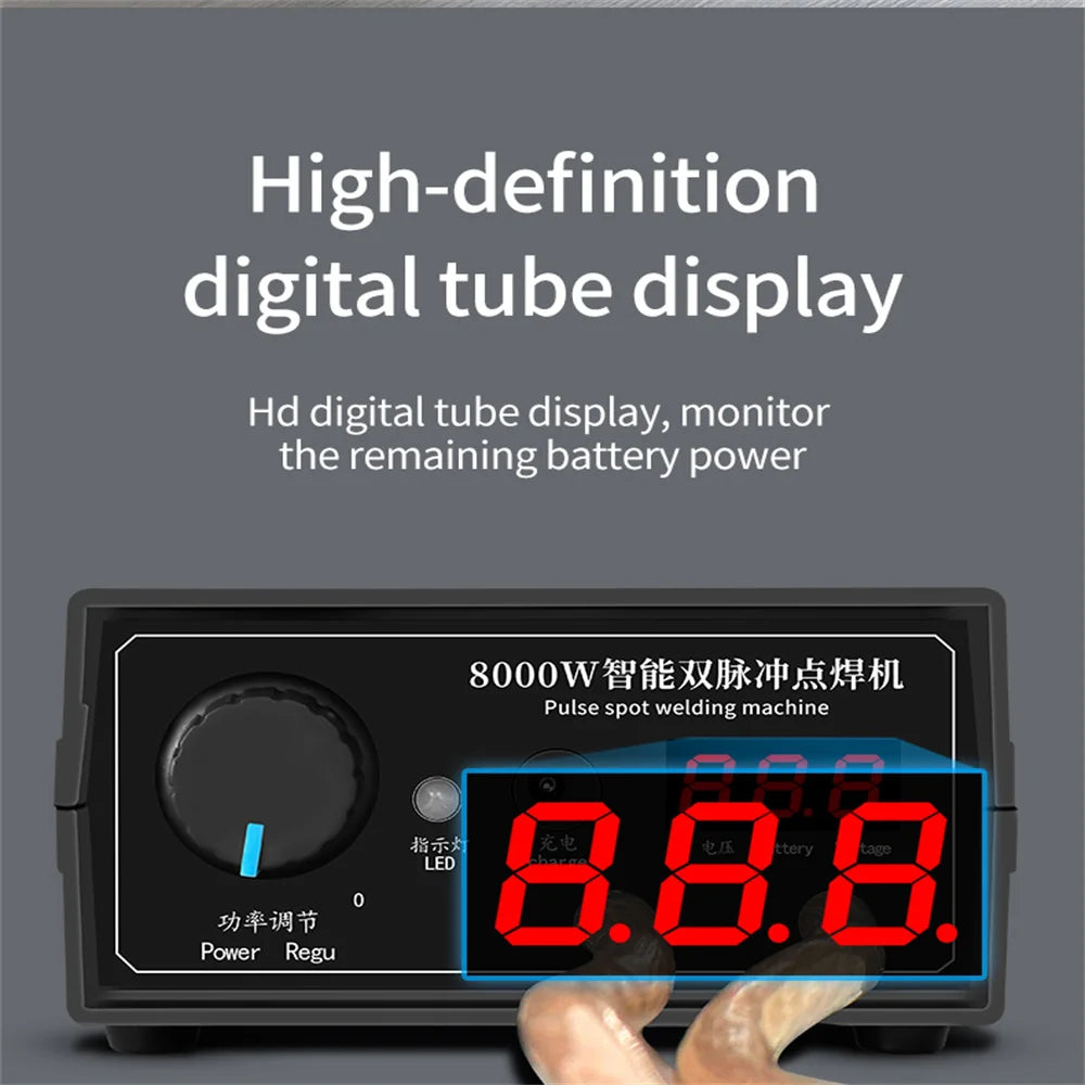 8000W Handheld Spot Welder for 18650 Battery Packs