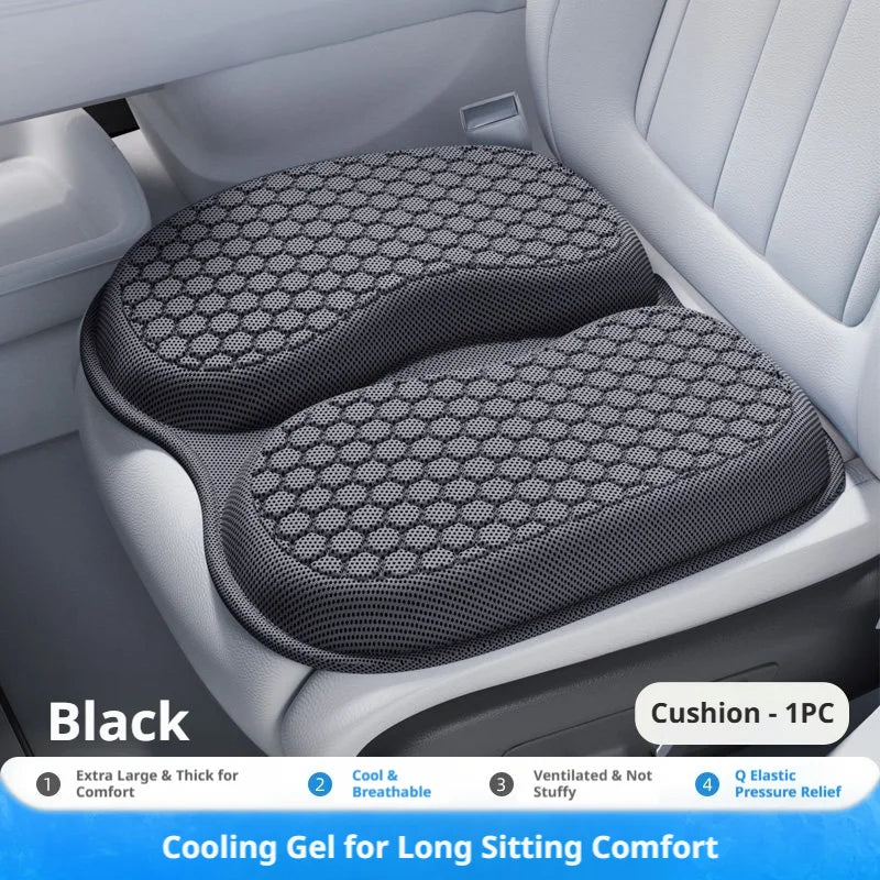 SEAMETAL Gel Car Seat Cushion Summer Breathable Cooling Seat Cushion Ergonomics Absorb Pressure Universal for Car/Office/Home
