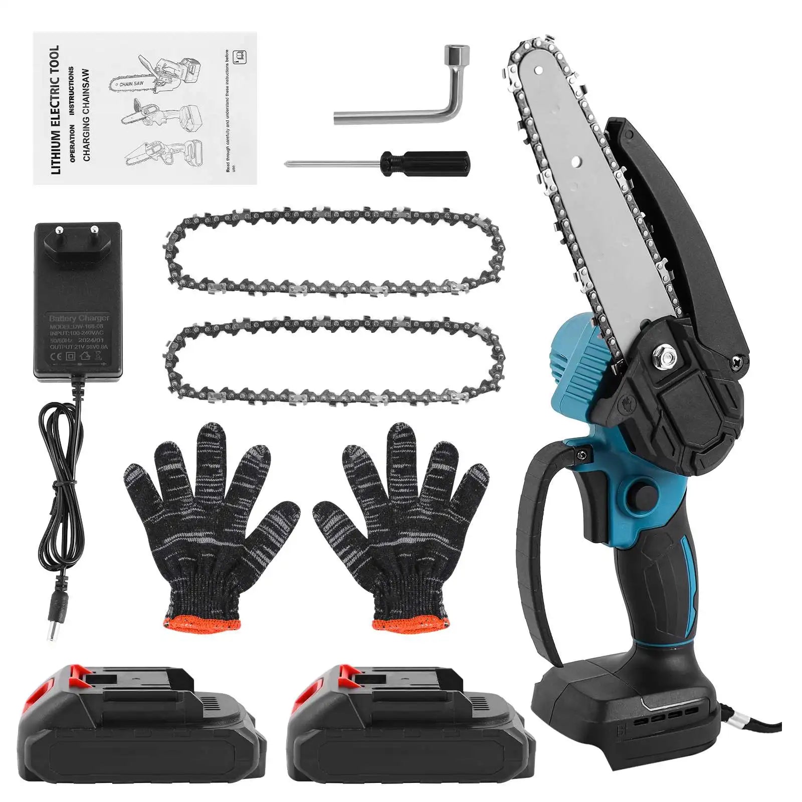 6 Inch Electric Chain Saw Handheld Portable Cutter