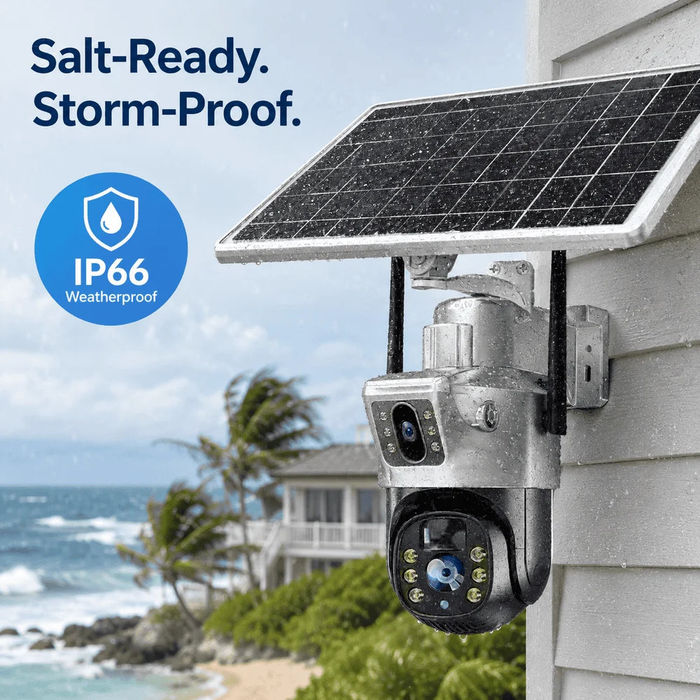Solar 4G PTZ Outdoor Dual Lens Security Camera