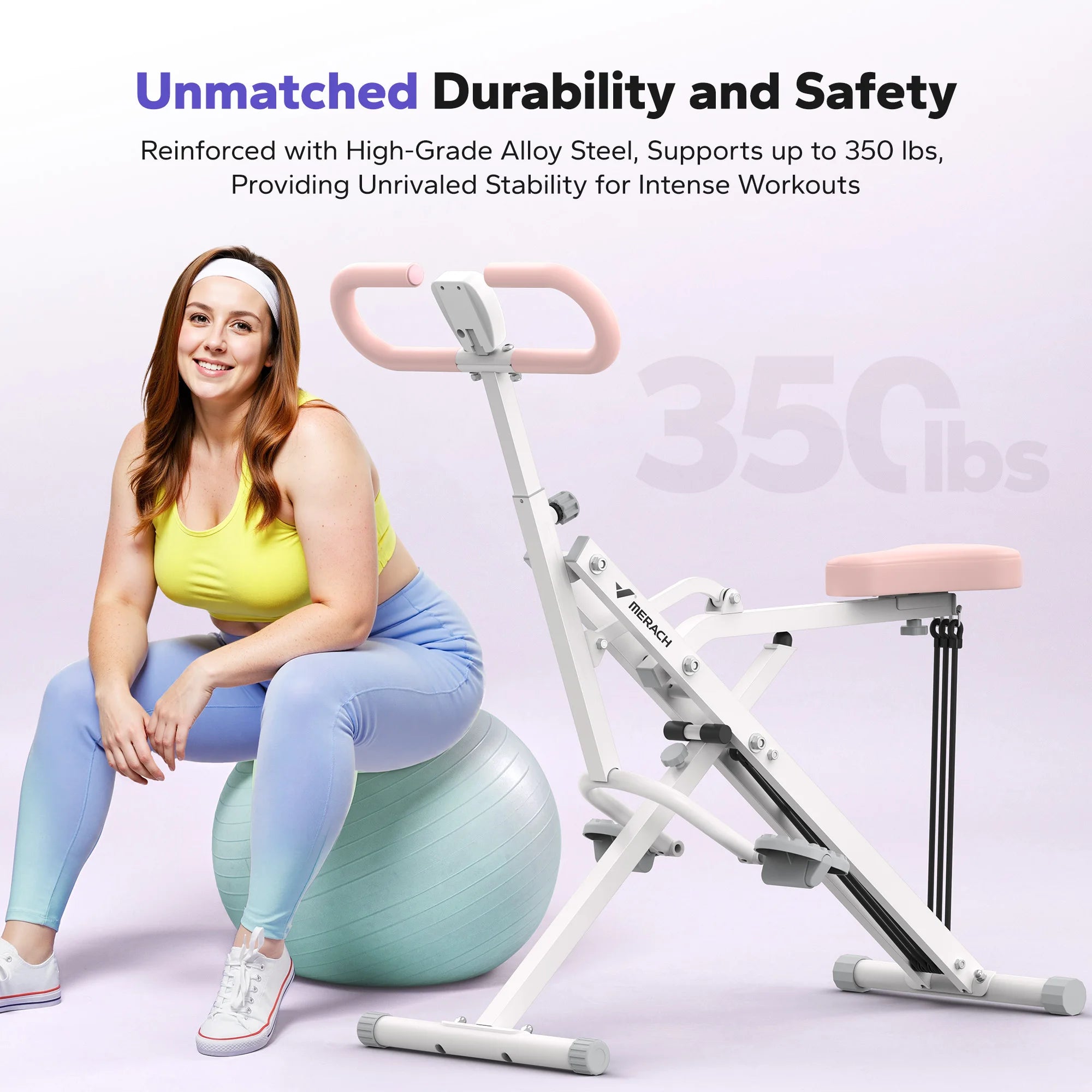 2-in-1 Squat and Rowing Machine Foldable Home Gym Trainer