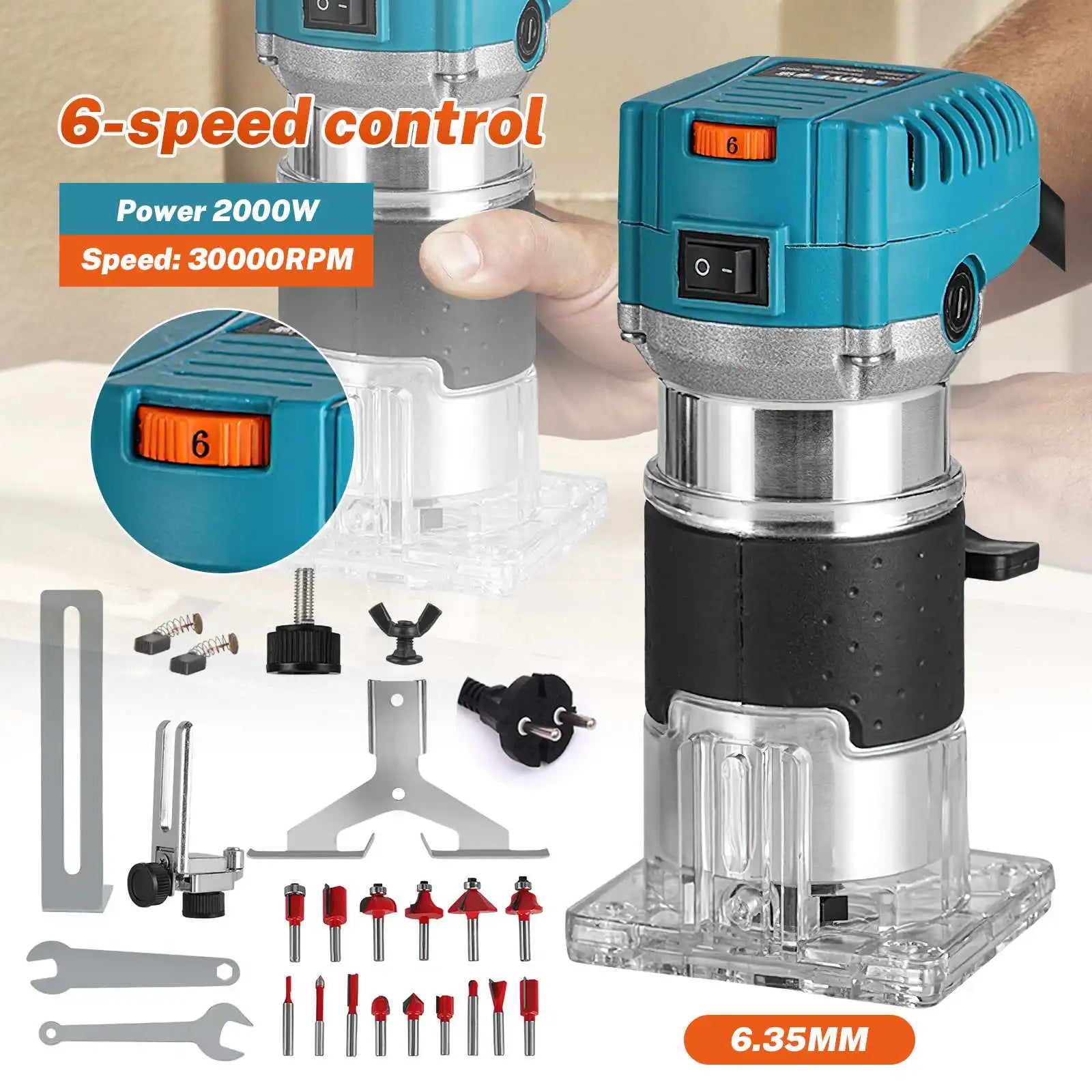 2000W Electric Edge Trimming Machine for Woodworking Precision
