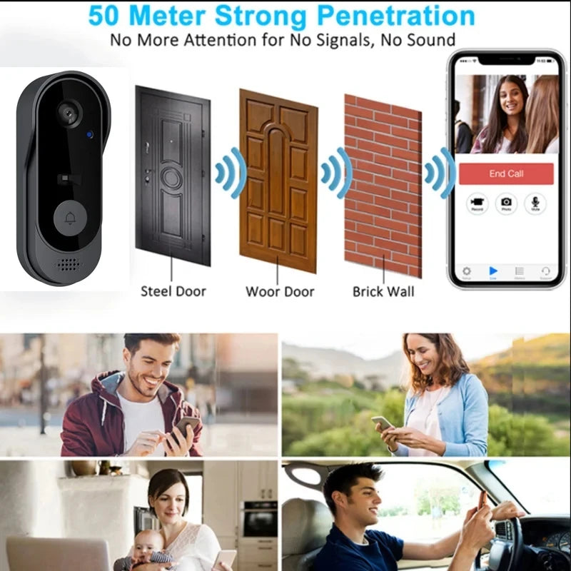 Wireless Video Doorbell 1080P HD WiFi Outdoor Camera