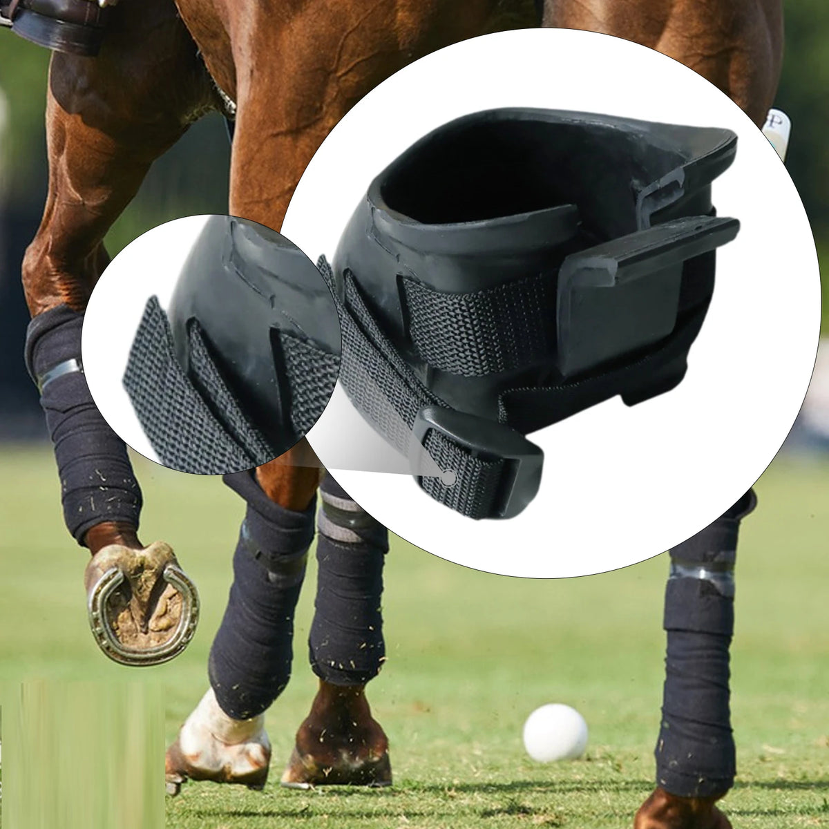 Guêtre de sabot de cheval en caoutchouc - Botte simple