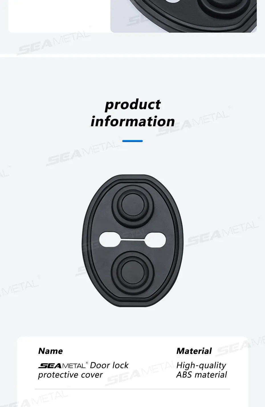 SEAMETAL 4Pcs Door Lock Buckle Cover for Car Door Buffer Cushion Anti-Scrtach Protection Cover Waterproof Door Shock Absorber