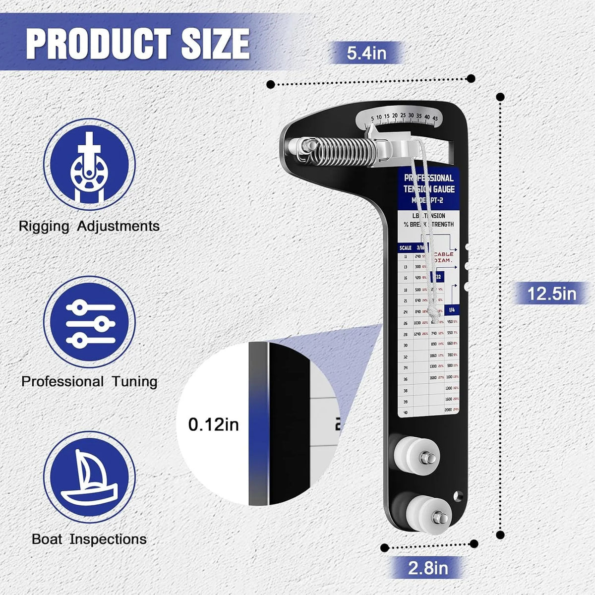 Sailboat Rigging Tension Gauge - Options