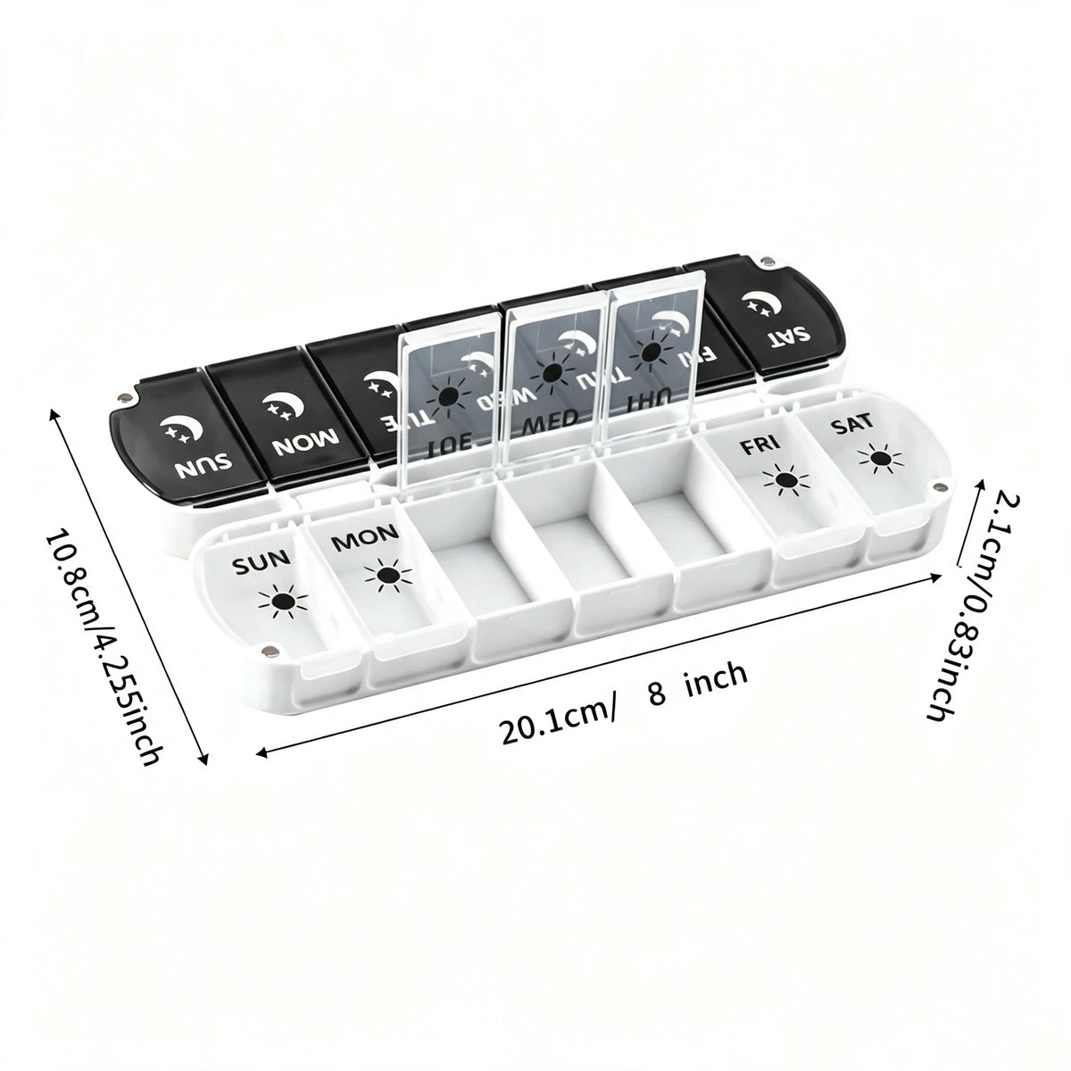 7-Day Weekly Pillbox with 14 Cells