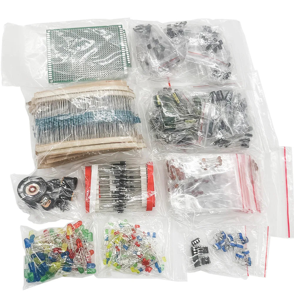1900-Piece Electronics Component Assortment