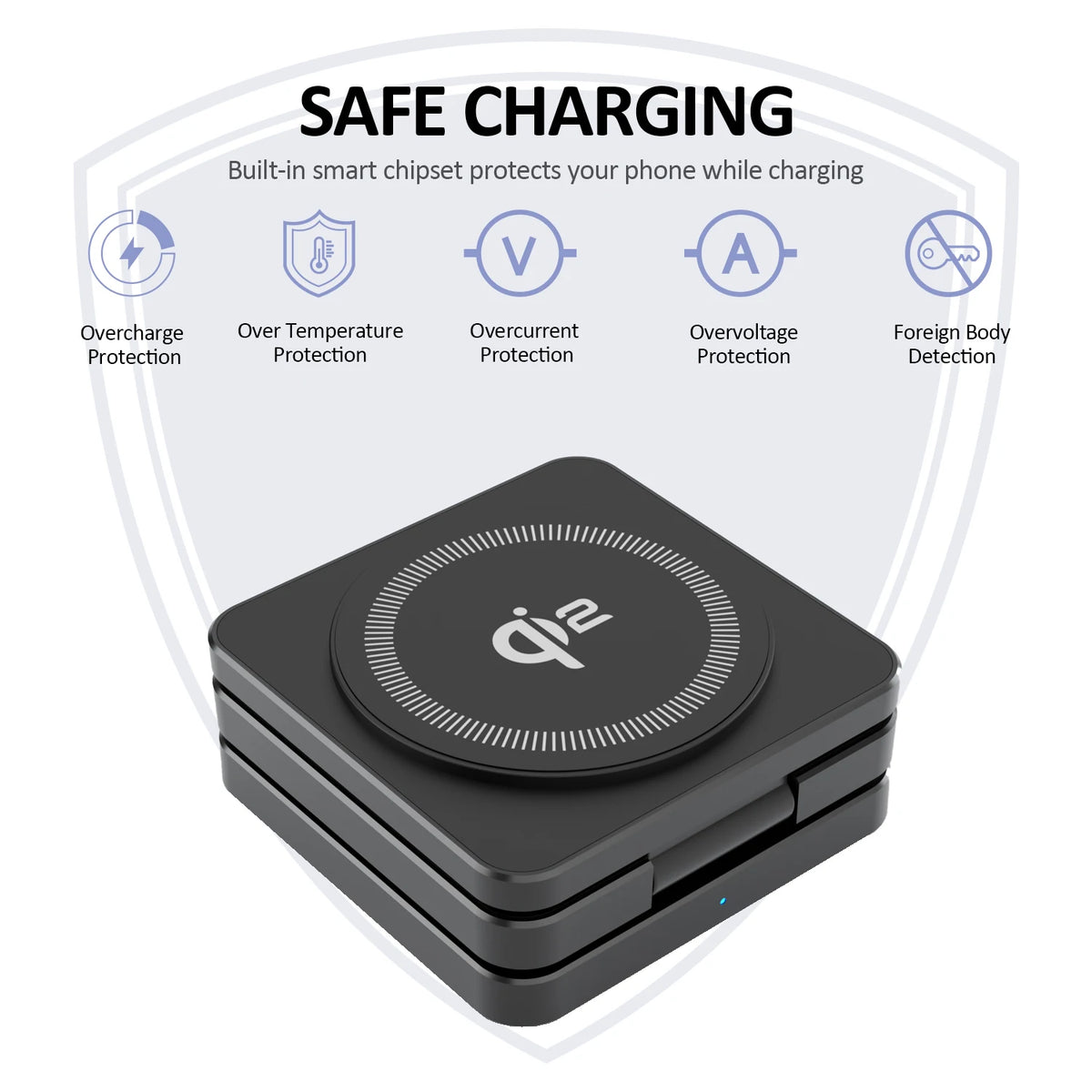 3 in 1 Magnetic Wireless Charging Station for iPhone, Apple Watch and Earphones