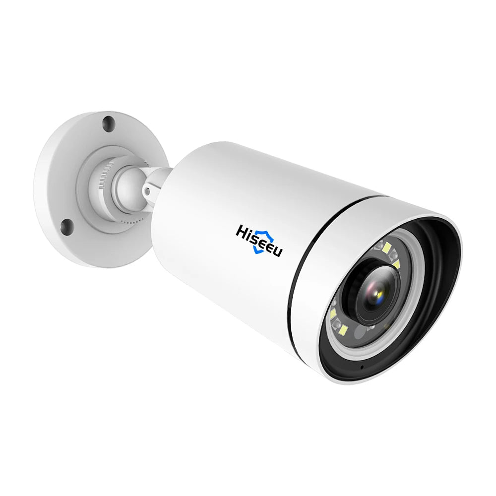 4K 8MP Outdoor PoE IP Security Camera with Audio, Motion Alarm, Color Night Vision, ONVIF