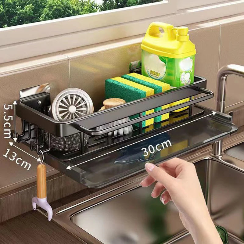 Wall-Mounted Sink Organiser with Removable Drip Tray