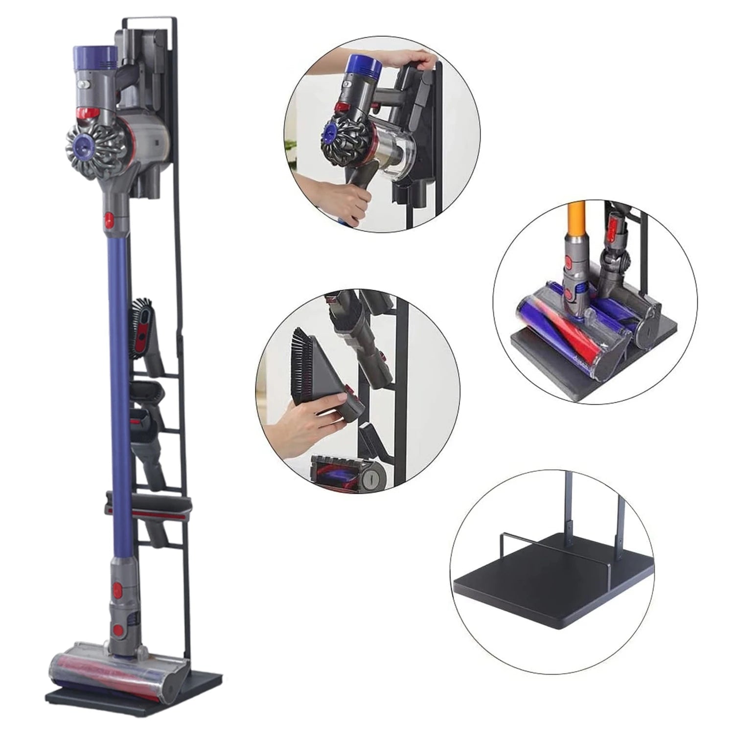 Fristående dammsugarställ för Dyson V15 V12 V11 V10 V8 V7 organiserare
