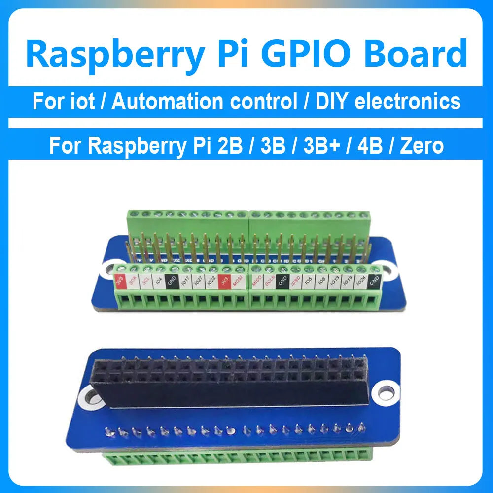 Raspberry Pi GPIO-läpivientikortti ruuviliittimillä