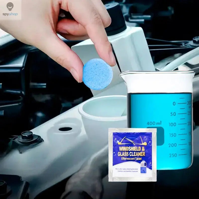 ‌All-Season Windshield Washer Effervescent Tablet (Solid Concentrate) Shellac-Free Formula 