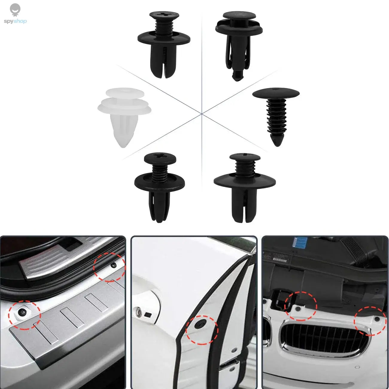 Auto Fastener Clip Mixed Car Body Push Retainer Pin Rivet Bumper Door Trim Panel Fastener Kit Car Clips Box or Bag packaging 