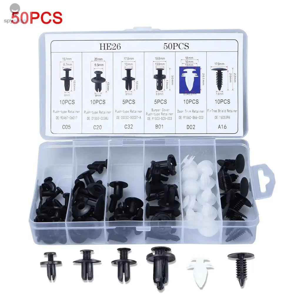 Auto Fastener Clip Mixed Car Body Push Retainer Pin Rivet Bumper Door Trim Panel Fastener Kit Car Clips Box or Bag packaging 