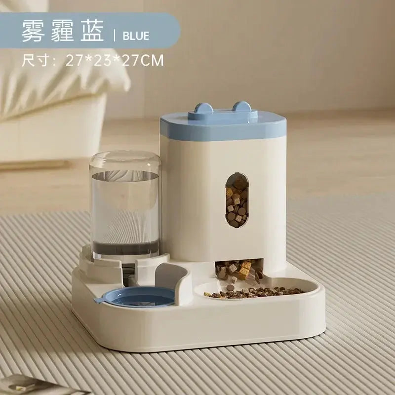 Automatic Feeder Dog Cat Food Bowl With Water Fountain Large Capacity Pet Food Storage Dispenser Container Puppy Pet Accessories Spy-shop.com
