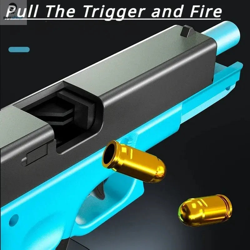 Automatic Shell Ejection Pistol Toy Gun Blaster Model Props For Adults Kids Outdoor Cs Games Interactive Prop Gifts for Boys 