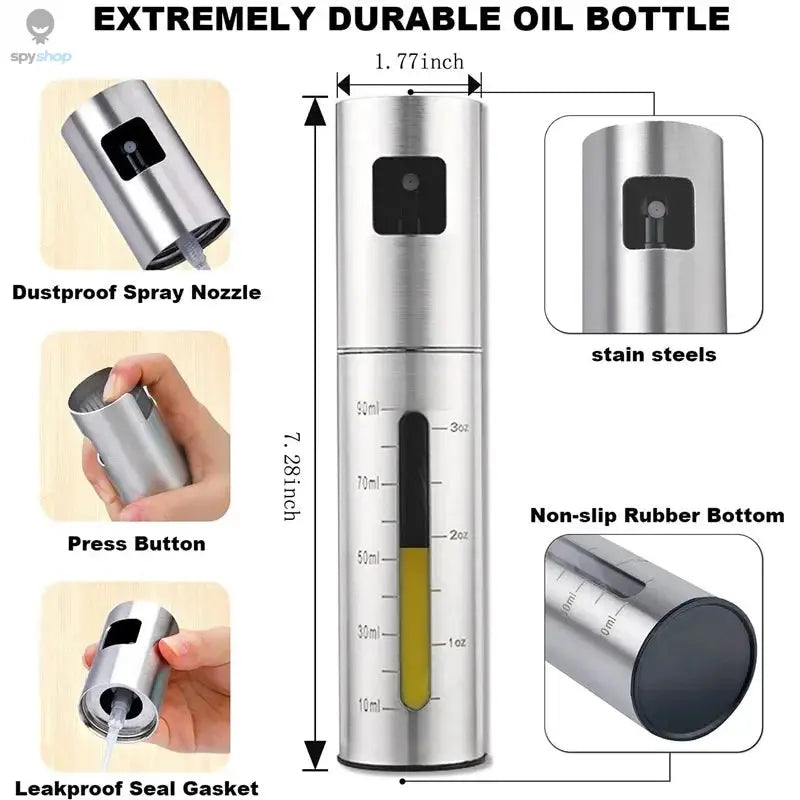 BBQ Baking Olive Oil Spray Bottle 304 Stainless Steel Oil Spray Bottle Vinegar Spray Bottles BQ Sprayer Seasoning Bottle Kitche Spy-shop.com