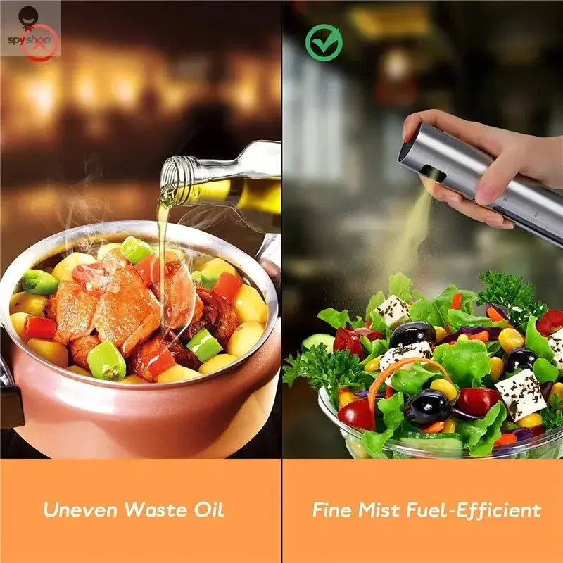 BBQ Baking Olive Oil Spray Bottle 304 Stainless Steel Oil Spray Bottle Vinegar Spray Bottles BQ Sprayer Seasoning Bottle Kitche Spy-shop.com