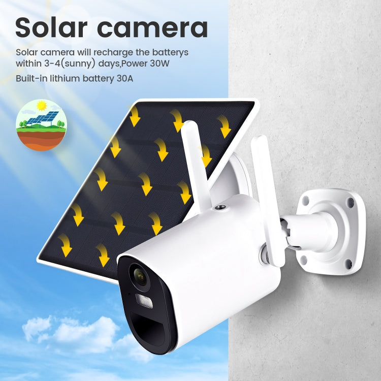 4MP Full HD WiFi Solar Powered Camera UBOX, Support PIR Human Body Infrared Sensor, Night Vision, Two Way Audio, TF Card Spy-shop.com