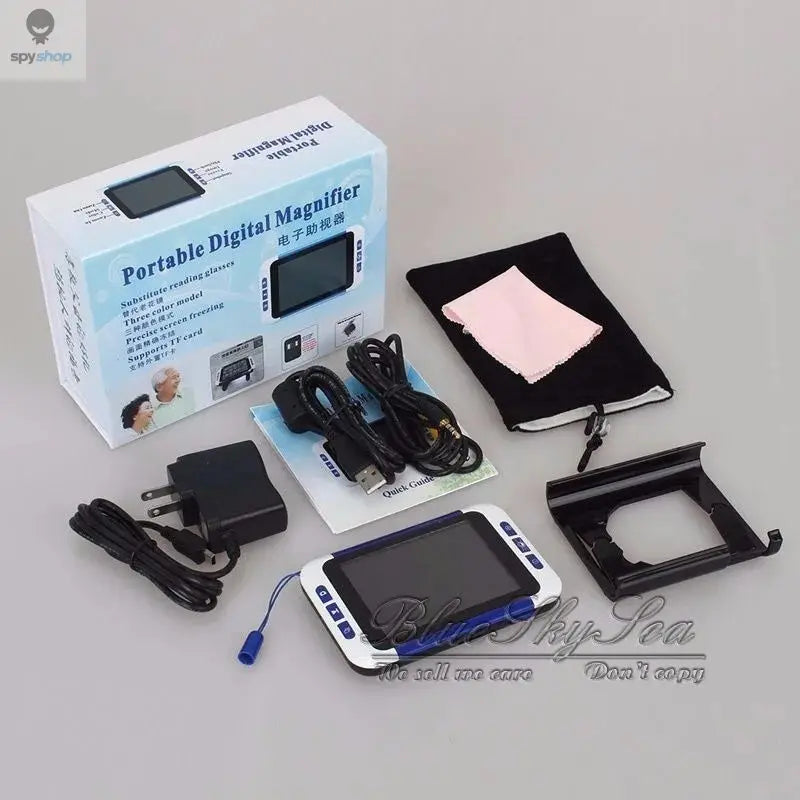 BOBLOV 2-32X 3.5" Color LCD lupa Electronic Reading Digital Magnifier Low Vision for Reading Aid loupe electronique vergrootglas Spy-shop.com