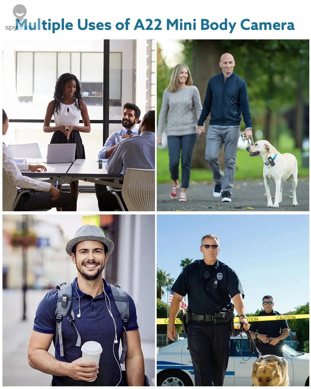 BOBLOV A22  Digital Mini Body Camera 1080P Sports DV HD Screen Magnetic Night Vision Small Camera Nanny Camcorder Police Spy-shop.com