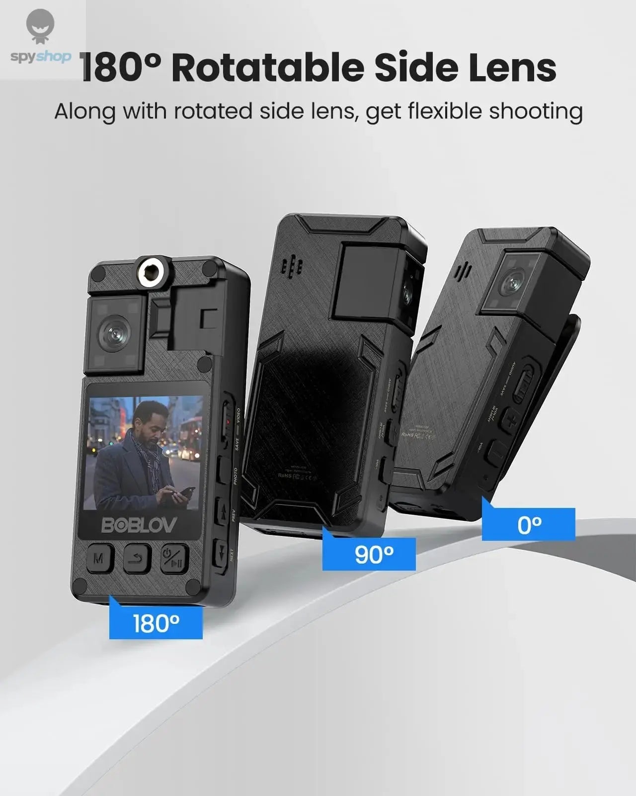 BOBLOV Mini Camera A24 HD 1296P Sports Action DV Digital Cameras Security Protection Small Camcorder Pocket Police Body Camara Spy-shop.com