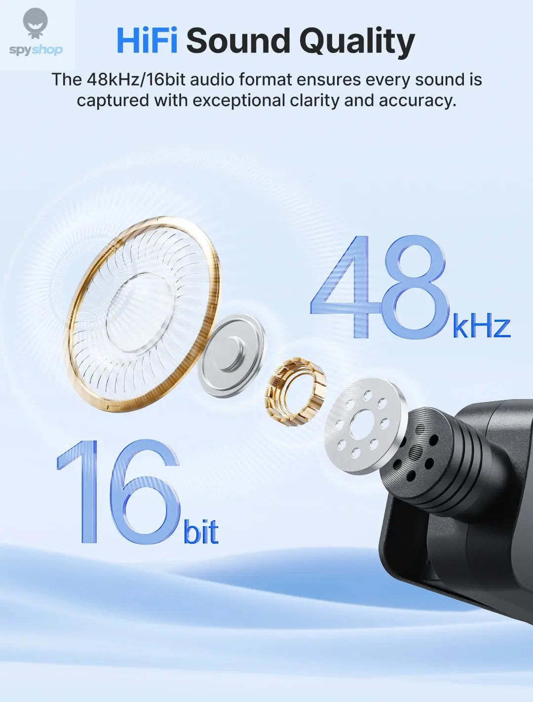 BOYA BY-V3 Wireless Lavalier Lapel Mirophone Noise-cancelling Rechargeable Mic for iPhone Android Camera Live Streaming Vlogging Spy-shop.com