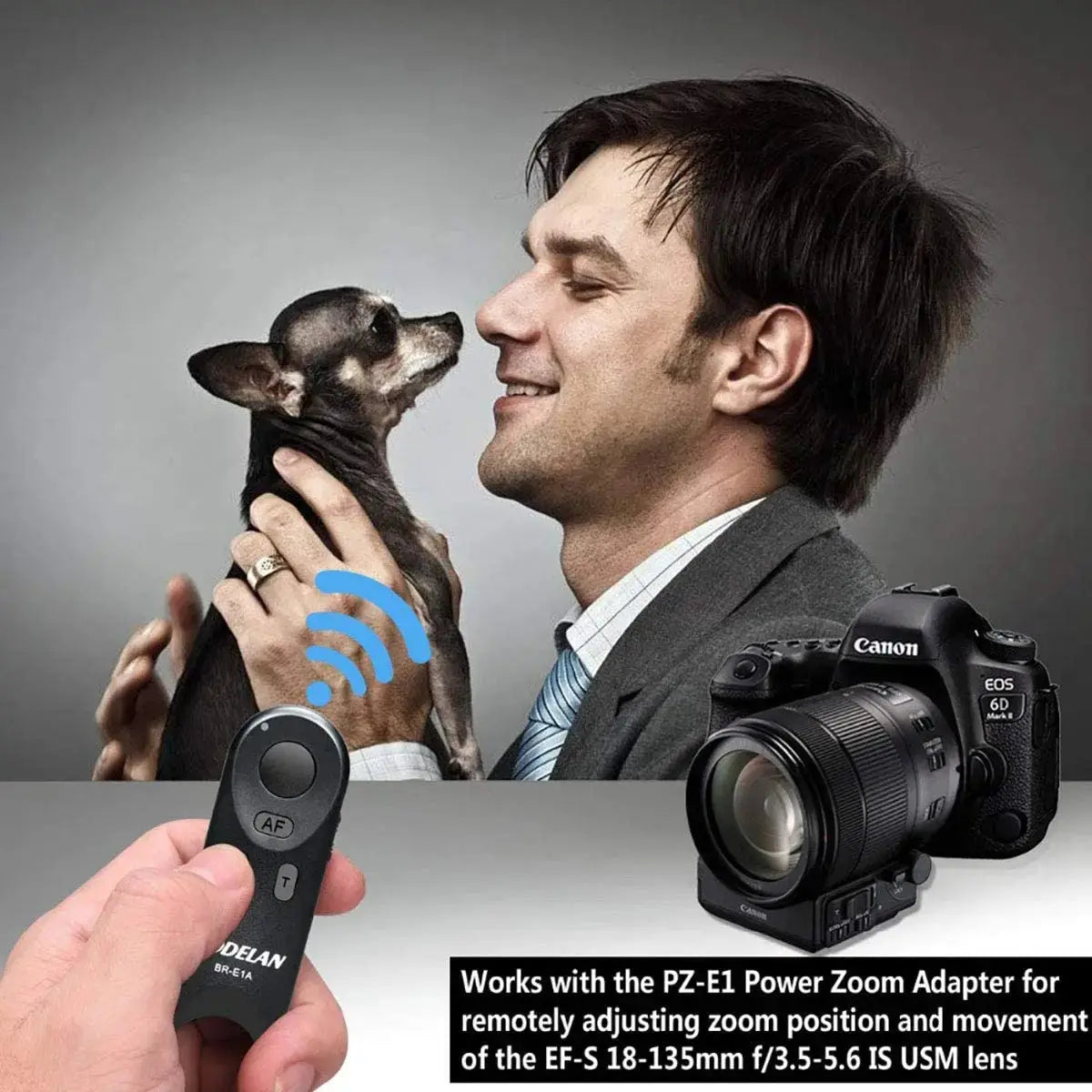 BR-E1 Wireless Remote Control Shutter Release for Canon EOS R5II R50 R8 R6II RP 850D 6DII 90D 77D 800D 200DII M200 M50II G7XIII 