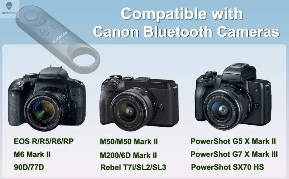 BR-E1 Wireless Remote Control Shutter Release for Canon EOS R5II R50 R8 R6II RP 850D 6DII 90D 77D 800D 200DII M200 M50II G7XIII 