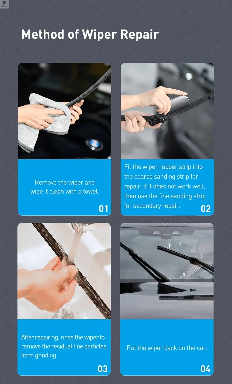 Baseus Car Wiper Blade Repair Universal Auto Windshield Wiper Refurbish Tool Car Windshield Wiper Blade Repair Kit Accessories 