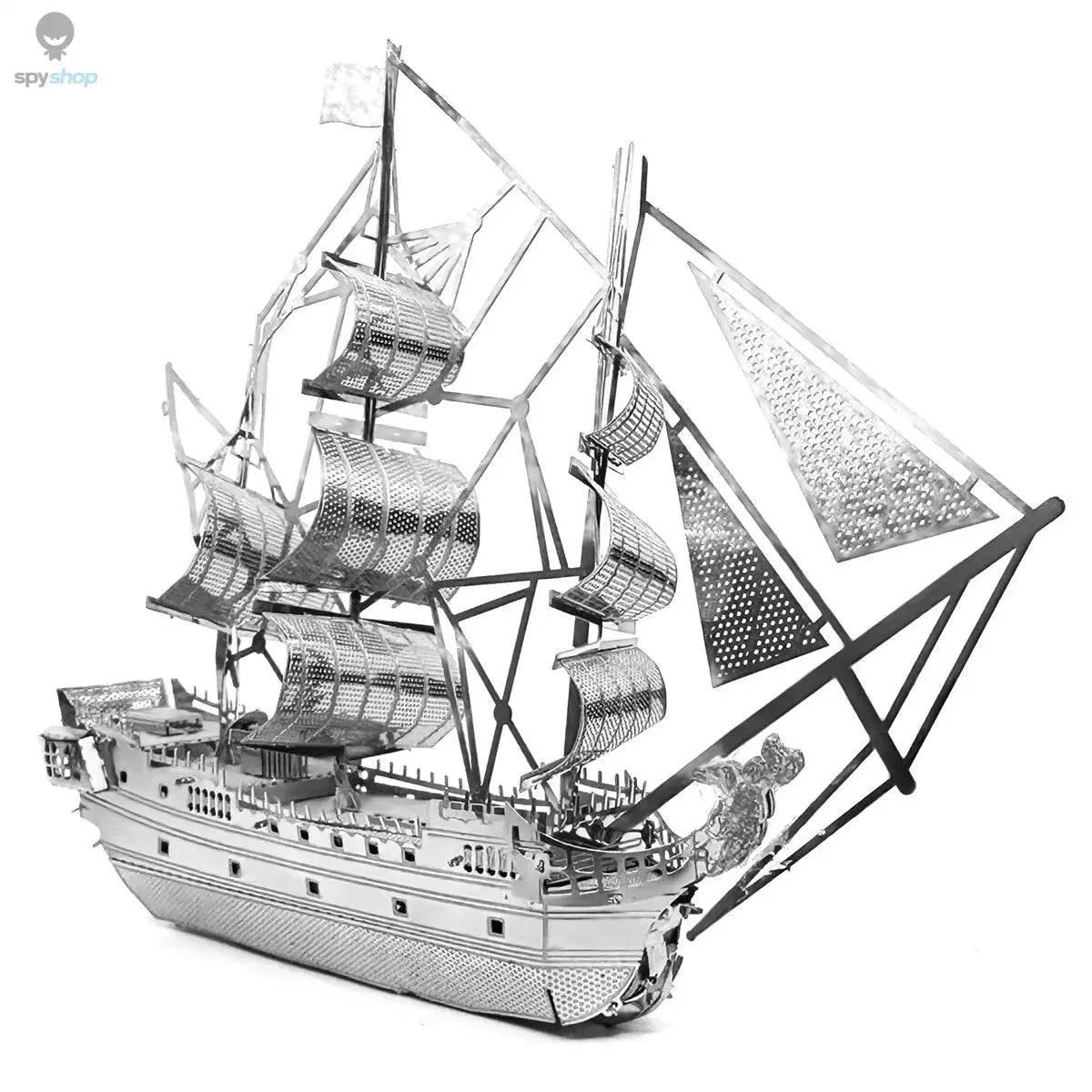 Black Pearl Pirate Ship 3D Metal Puzzle Model Kits DIY Laser Cut Puzzles Jigsaw Toy For Children Spy-shop.com
