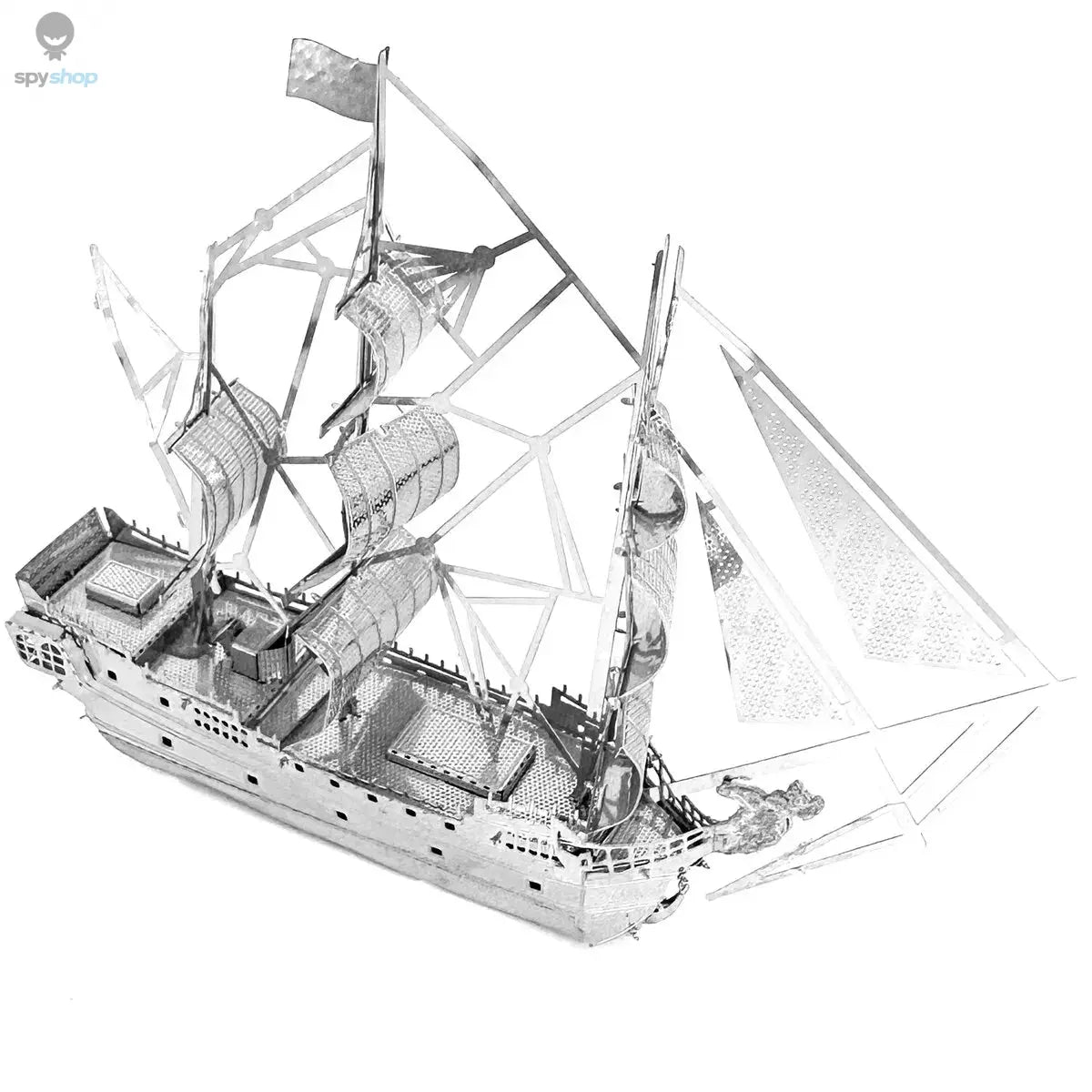 Black Pearl Pirate Ship 3D Metal Puzzle Model Kits DIY Laser Cut Puzzles Jigsaw Toy For Children Spy-shop.com
