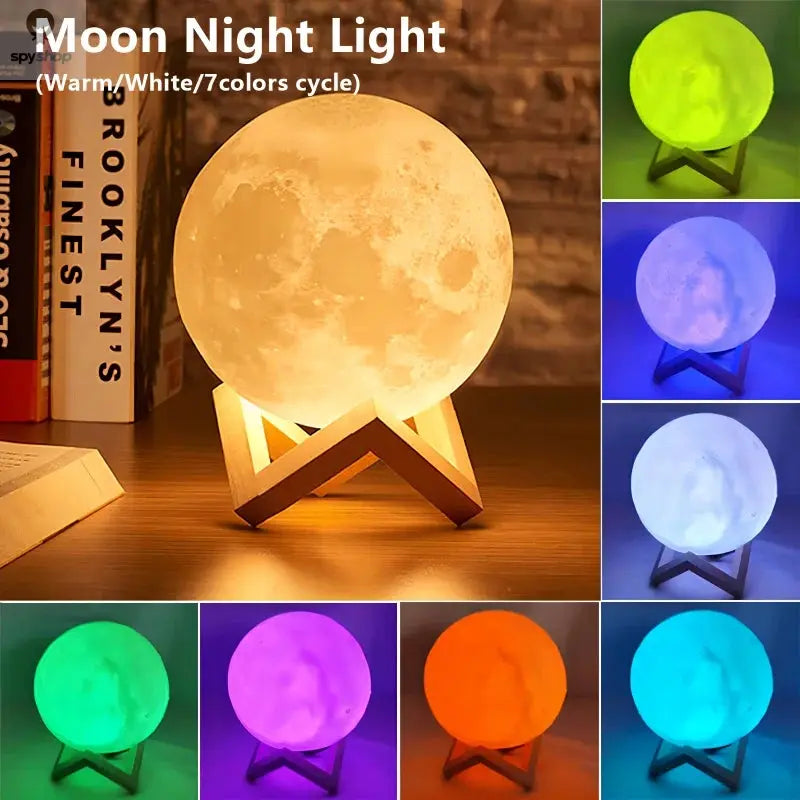 Book Light LED Moon Light Galaxy Light, Moon Night Light, Girl, Boy, Child Birthday Gift, Bedroom Decoration Indoor lighting Spy-shop.com
