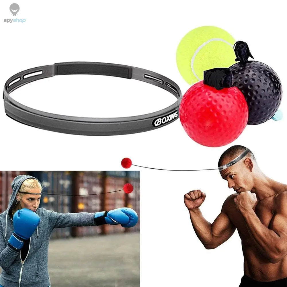 Boxing Reflex Speed Punch Ball Boxing Rubber Balls for Agility Reaction Training with Sweatband Fitness Equipments Accessories Spy-shop.com